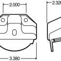 TRUCK-LITE BRACKET MOUNT  LICENSE LIGHTS  GRAY POLYCARBONATE