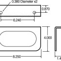 TRUCK-LITE 2 SCREW BRACKET MOUNT  USED IN OVAL SHAPE LIGHTS