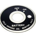 COLE HERSEE BATTERY SWITCH FACE PLATE