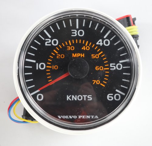 VOLVO PENTA SPEEDOMETER 60KN 70MPH BLACK