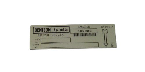 DENISON NAMEPLATE PV 039-54241-0