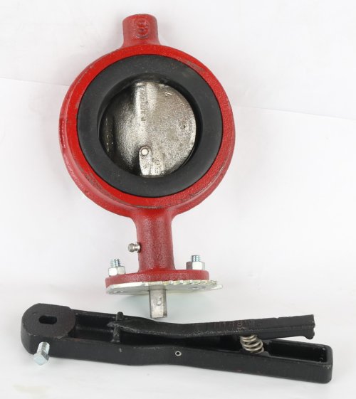 JOHN DEERE 3in RIBLESS WAFER BUTTERFLY VALVE W/HANDLE 200#WOG