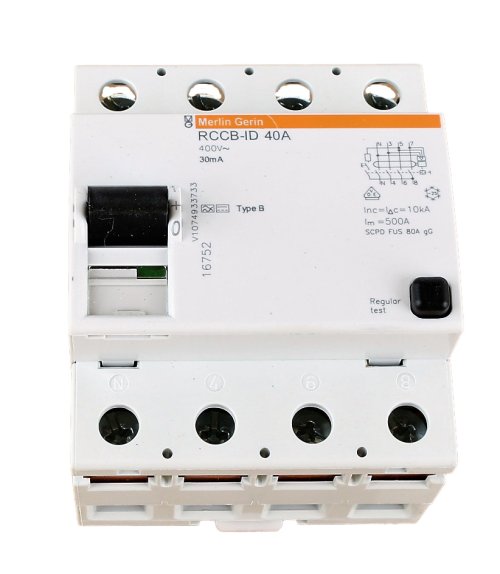 SCHNEIDER ELECTRIC - SQUARE D/MODICON/MERLIN GERIN GND FAULT CIRCUIT BREAKER 40A TYPE RCCB-ID