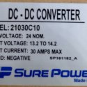 SURE POWER INDUSTRIES POWER CONVERTER 24VDC TO 12VDC 30A