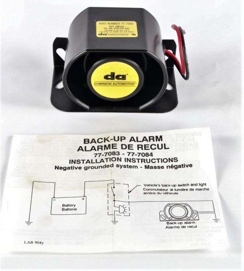 BREAKER TECHNOLOGY ALARM-BACKUP (12-36Vdc) CONFORM TO SAE J994 TYPE B