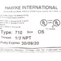 HAWKE INTERNATIONAL ELECTRICAL CABLE GLAND 1/2in NPT