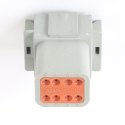 SCHWARZE CONNECTOR 8 PIN RECEPTACLE - GREY A-KEYWAY