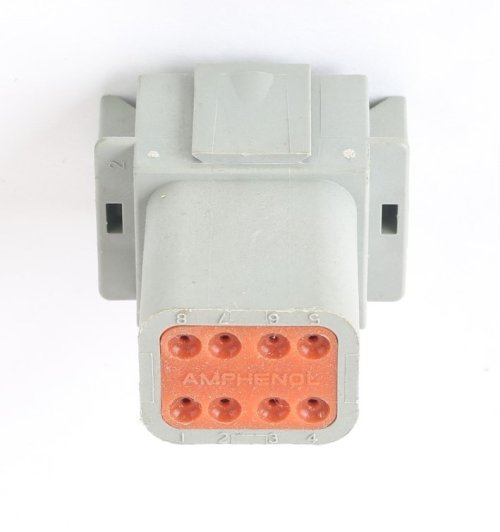 SCHWARZE CONNECTOR 8 PIN RECEPTACLE - GREY A-KEYWAY