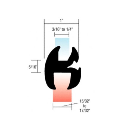 BANDIT WEATHERSTRIP - 2-PIECE SELF-SEALING (PER FOOT)