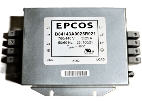 EPCOS POWER LINE FILTER 3P 25A 760/440V