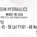 SUN HYDRAULICS COUNTERBALANCE VALVE-600PSI