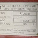 MITSUI MIIKE MACHINERY PLANETARY REDUCTION GEAR RATIO 1/303.8