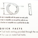 VERMEER GAUGE-CAP/FUEL LEVEL 6 3/4 in. QUARTER TURN