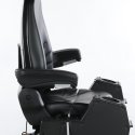 AMERICAN AUGER SEAT: SUSPENSION BLACK VINYL W/ARMS & PODS