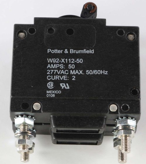 TYCO/POTTER & BRUMFIELD 50 AMP CIRCUIT BREAKER 277V  2 POLES