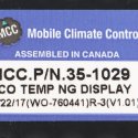 MCC DISPLAY PANEL: CLIMATE CONTROL