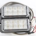 SOUNDOFF SIGNAL LIGHT: DUAL STACKED SURFACE MOUNT LED AMBER/WHITE