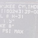 MILWAUKEE CYLINDER HYDRAULIC CYLINDER 1.5in BORE X 8in STROKE