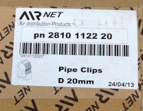 AIRnet PIPE CLIPS D20mm Q=20