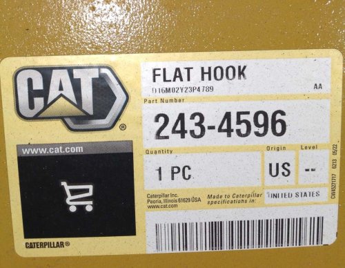 CATERPILLAR FLAT BACK HOOK