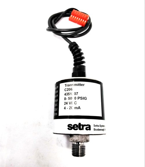 SETRA SYSTEMS PRESSURE TRANSDUCER 0-5000psi 24VDC 4-20mA