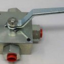 STAUFF BALL VALVE 4-WAY SELECTOR DOUBLE L BORE 3/4-16 UNF