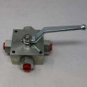 STAUFF BALL VALVE 4-WAY SELECTOR DOUBLE L BORE 3/4-16 UNF