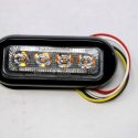 SCHWARZE LIGHT LED WARNING FLASHER AMBER 3.75X1.5X0.5