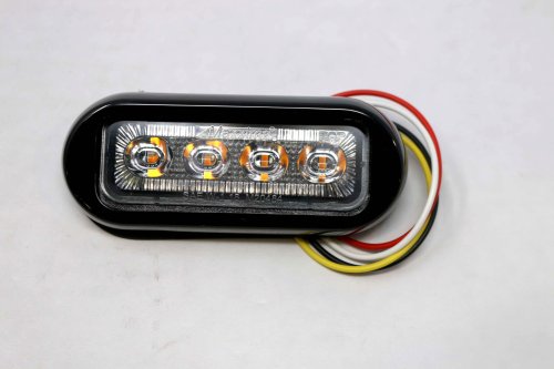 SCHWARZE LIGHT LED WARNING FLASHER AMBER 3.75X1.5X0.5