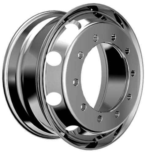 CWS 22.5X8.25 HUB PILOT POLISHED ALUMINUM WHEEL