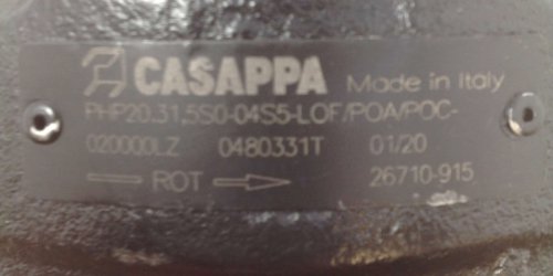 CASAPPA HYDRAULIC GEAR PUMP CCW