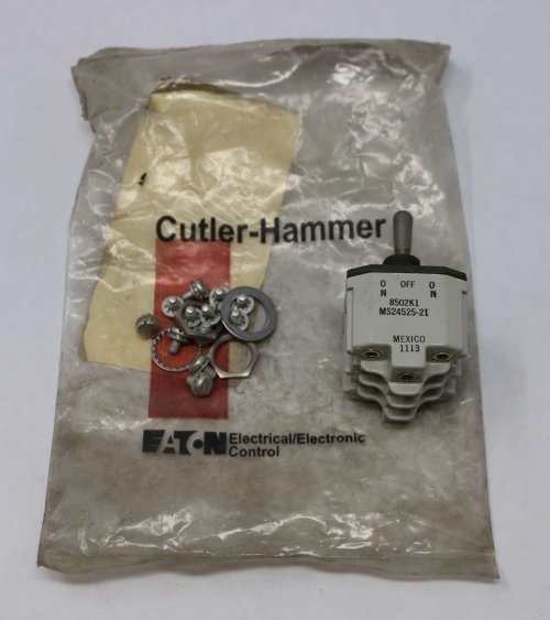 CUTLER HAMMER TOGGLE SWITCH: 4PDT ON-OFF-ON SEALED