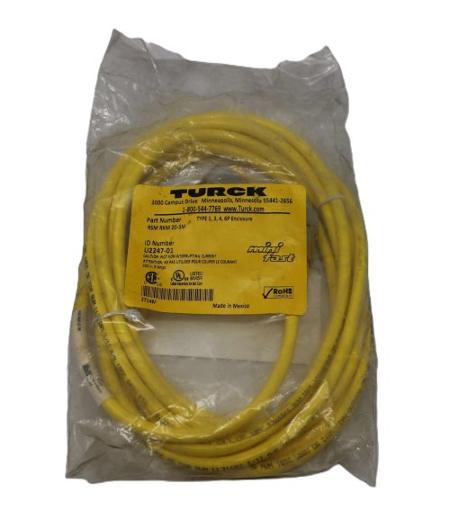 TURCK CORDSET 18GA 2PIN-2SOC 3-METER