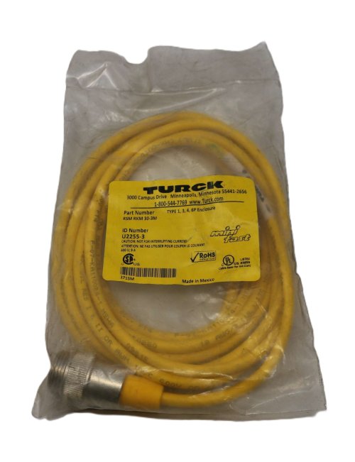 TURCK CORDSET 18GA 3PIN-3SOC 3-METER