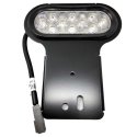 VEHICLE SAFETY MFG AUXILLARY LAMP - WHITE OVAL 10 LED W/BRACKET