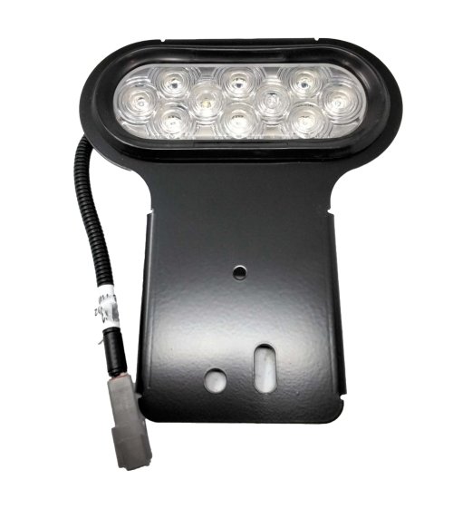 VEHICLE SAFETY MFG AUXILLARY LAMP - WHITE OVAL 10 LED W/BRACKET