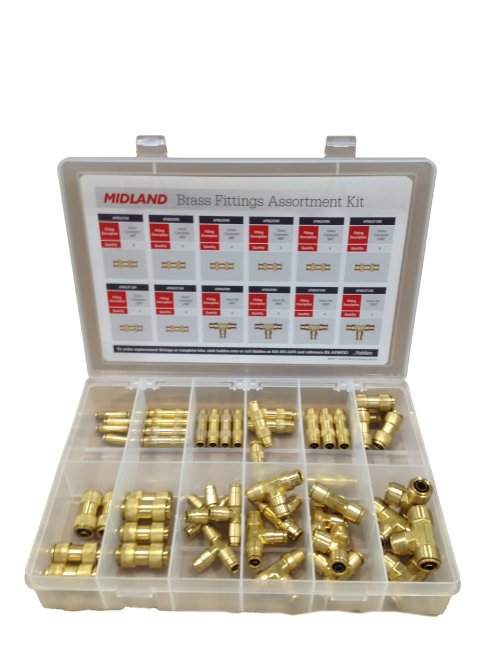 HALDEX DOT PUSH BRASS METRIC FITTINGS ASSORTMENT KIT