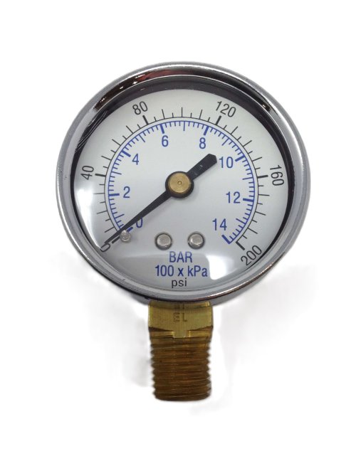 QUINCY COMPRESSOR GAUGE .25NPT 200PSI