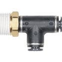 MIDLAND FITTING RUN T MALE SWL 5/32T 1/8P PUSH COMP