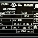 WEG ELECTRIC MOTOR 370kW 400V 50Hz 586/7T  3PH  500HP