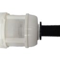 ZEKS INTERNAL FLOAT DRAIN: WHITE W/BLACK STEM