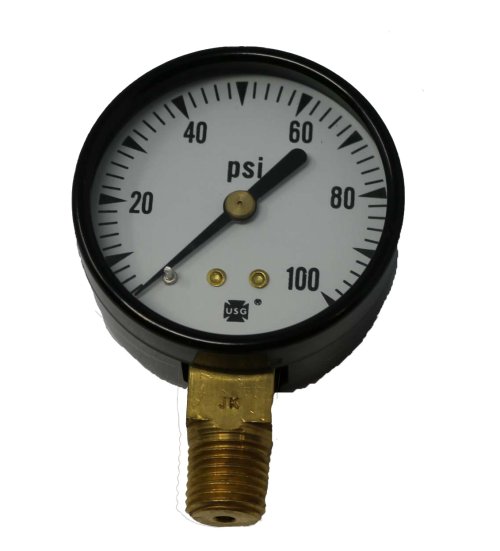 USG U.S. GAUGE GAUGE 2.0-P500 100 PSI 1/4 LM