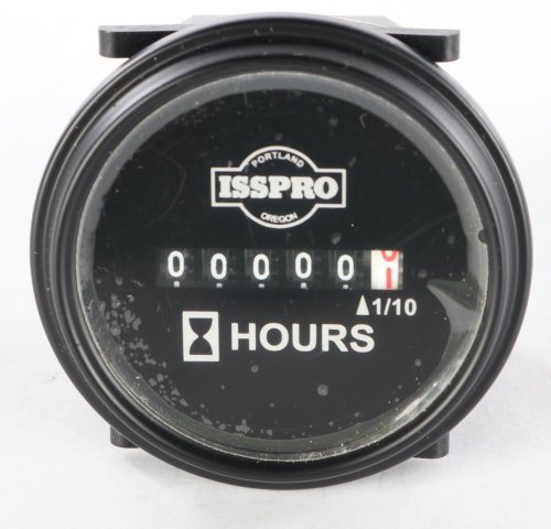 ISSAPRO GAUGE HOUR METER  10-80 VDC BLACK R8861HV