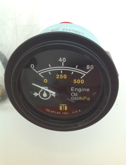 TELEFLEX-MORSE CONTROL TELEFLEX GAUGE  80 PSI