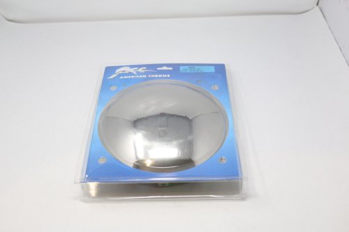 AMERICAN CHROME FRONT HUB CAP W/6 NOTCES UNEVEN CUT