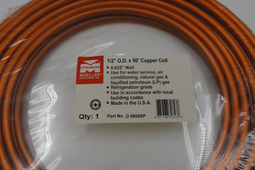 MUELLER INDUSTRIES COPPER TUBE 50FT PKG 1/2 OD