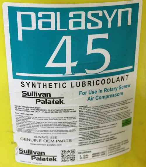 SULLIVAN PALATEK OIL: ROTARY SYNTHETIC 45 5 GALLON